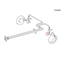 febi bilstein製 ベンツ W114 W115 リア ブレーキホース 片側 1234280135 230 250 280 280E 250C 280C 280CE 200 200D 220 220D 230 240D_画像2