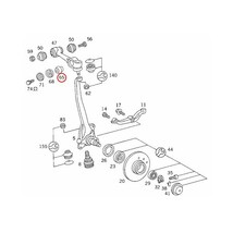 febi bilstein製 ベンツ W126 280SE 300SD 300SE 500SE フロント アッパーアームブッシュ アウター 左右4個セット 1163330117 1163334014_画像2