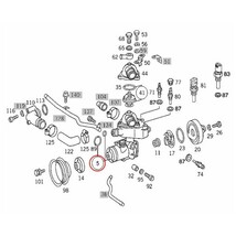 [半年保証]GRAF製 ベンツ W140 S280 S300 S320 M104 直6 エンジン用 ウォーターポンプ Ｏリング付 1042004601 1042004801_画像2