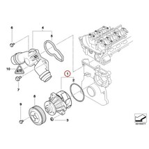 ●[6ヶ月保証]GRAF BMW E46 E60 E61 E36 E39 X3/E83 X5/E53 Z4/E85 Z3/E36 ウォーターポンプ 11517509985 11517527910 11517527799_画像2