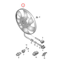 マイレ製 VW フォルクスワーゲン FOX フォックス 5Z LUPO ルポ 6X/6E 電動ファン 345mm 6H0959455 6Q0959455H 6X0959455 6X0959455C_画像2