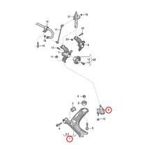 MEYLE製 VW フォルクスワーゲン BEETLE ザ・ビートル 5C フロント ロアアーム 右側 ボールジョイント付き 561407152A 561407152C_画像2