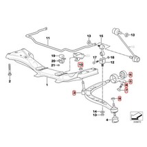 MEYLE製 BMW Z3/E36 1.9 2.0 2.2i 2.8 3.0i フロント ロアアーム 左右 ブッシュ圧入済み HD(強化版) 31126758513 31126758514 31129059288_画像2