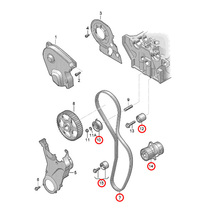 INA製 VW EOS イオス 1F GOLF V VI ゴルフ 1K 5K ウォーターポンプ＆タイミングベルト 06F121011 06D109243C 06D109244C 06B109244_画像2