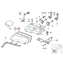 BMW E46 前期 318Ci 328Ci ヘッドライトレンズ 左右セット ガスケット付き 63128382191 63128382192 63128380210_画像2