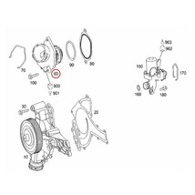 ベンツ W221 Sクラス サーモスタット Oリング＆ガスケット付き M272 V6エンジン 100℃開弁式 2722000415 2722000115 2722000015 S350 S400_画像2