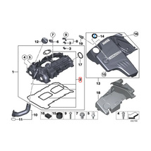 BMW F07 F10 F11 F32 F36 523i 528i 420i ixDrive 428i タペットパッキン/シリンダーヘッドカバーガスケット N20 エンジン用 11127588418_画像2