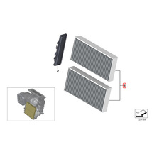 BMW MINI ミニ F56 Cooper CooperS JCW One エアコンフィルター 活性炭入り 2枚セット 64316835404 64316835405 64116823725 64119321875_画像2