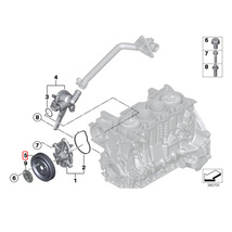 URO製 BMW 1シリーズ F20 116i ウォーターポンプ プーリー N13 エンジン用 11517619020 11517545958_画像2