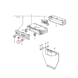 URO製 Porsche ポルシェ 911 964/993 AC/エアコン コントロールノブ/スライドスイッチ 黒 94465320500 9936591450001Cの画像2