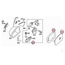 ベンツ Eクラス W211 E230 E240 E250 E280 E300 後期 左ハンドル用 ドアミラー/サイドミラー インナーASSY 左側 2118101576_画像3