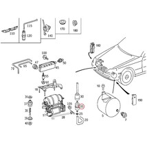 純正OEM Hengst製 ベンツ W211 エアサスコンプレッサーフィルター 2203200069 E240 E250 E280 E300 E320 E350 E500 E550 E55AMG E63AMG_画像2