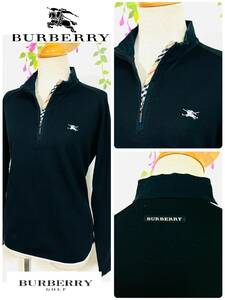 BURBERRY GOLF Burberry Golf одежда половина Zip &noba проверка & белый линия шланг Mark длина .. женский L