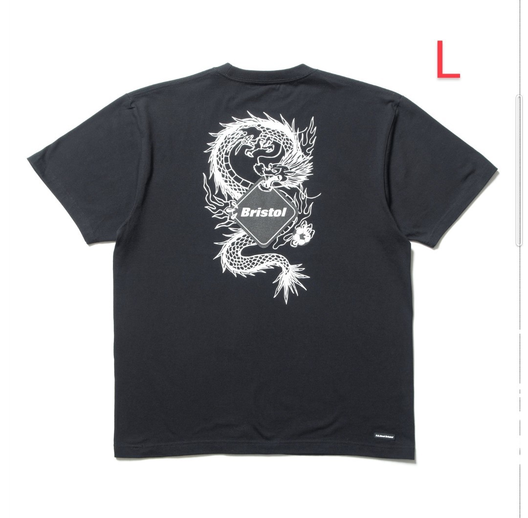 L FCRB 24SS DRAGON BACK EMBLEM TEAM S/S TEE 黒 Tシャツ ドラゴン