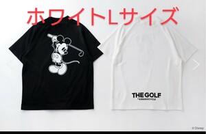 新品　木梨サイクル　ゴルフ　ミッキー　コラボ　モックネックTシャツ　Lサイズ白　木梨憲武　伊勢丹