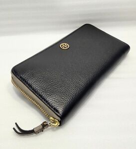 Tory Burch トリーバーチ 財布 長財布 ラウンドファスナー ブラック グレー