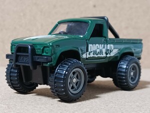 ◆中国製トミカ/赤箱(1/62？)◆トヨタ・ハイラックス・4WD(深緑)◆箱なし/ルース/ややジャンク★夢屋CT058★