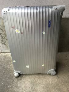 RIMOWA Rimowa silver integral side steering wheel specification suitcase / trunk 