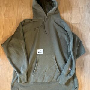 XL WTAPS Champion 202HBCHD-CSM04S / BLANK HOODED REVERSE WEAVE チャンピオン OLIVE DRAB ダブルタップス　パーカー スウェット 