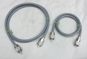 M型コネクタ付同軸ケーブル　 5D-2V (灰色) 0.6m + 0.9m ジャンパケーブル　2本