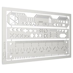 エッチングガイド ガンプラ プラモデル フィギュア スジボリガイド 模型 筋彫り エッジングガイド ステンレス製 テンプレート cim-257-A