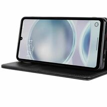 【新品】ストラップ付き 手帳型 AQUOS sense8 ケース ブラック マグネット スマホケース カバー 携帯ケース 手帳ケース アクオスセンス8_画像3