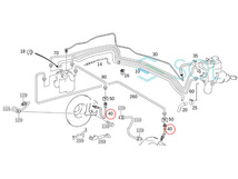 ベンツ W219 W220 フロント ブレーキホース 左右共通 CLS350 CLS500 CLS550 CLS55 CLS63 S320 S430 S500 S600 S55 2114200848 2204200048_画像4