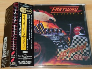 【国内盤 廃盤 帯付】ファストウェイ/FASTWAY◆オール・ファイアード・アップ/ALL FIRED UP◆1984年作品/2nd◆ファスト・エディ・クラーク