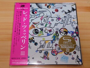 【国内盤 紙ジャケット SHM-CD 帯付】レッド・ツェッペリン/Led Zeppelin◆レッド・ツェッペリン III/Led Zeppelin III◆'70年作品/3rd