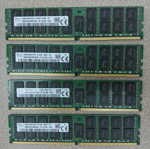 送料無料 メモリ 16GB x4 DDR4 PC4-2133 ECC RDIMM Dell PowerEdge R430 R530 R630 R730 Precision R7910 T5810 HMA42GR7MFR4N PC4-17000