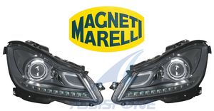 純正OEM MARELLI製 ベンツ Cクラス W204 S204 後期 キセノン ヘッドライト ヘッドランプ 左右セット 2011年以降 マレリー製 2048203839