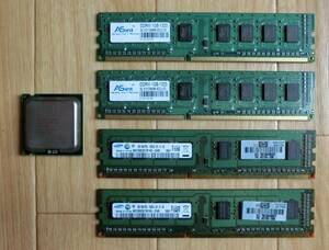 PCパーツ CPU Intel Core2 QUAD Q8300 / メモリ DDR3-1333 PC3-10600