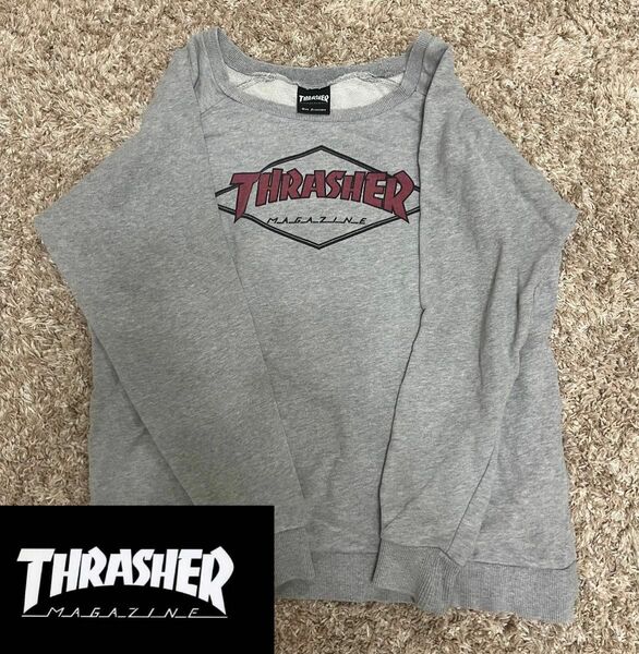 スウェット トレーナー THRASHER グレー 古着