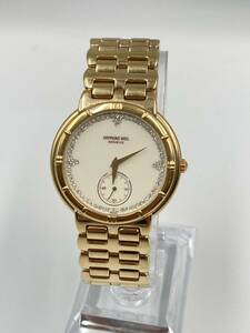 【中古】RAYMOND WEIL GENEVE　レイモンド　腕時計　稼働品　18K　GOLD　RW　10M　ストーン付き　　＊1294＊