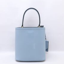 PRADA プラダ パニエ スモール 2way ハンドバッグ ショルダーバッグ バケットバッグ サフィアーノレザー 水色 1BA217◆中古A+ランク_画像2