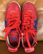 [中古美品] Onitsuka Tiger レディース スニーカー 23cm MEXICO 66 SD オニツカタイガー 赤 TH4J2L F581116 レッド メキシコ66 レザー_画像3