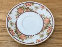 D4B039◆ ノリタケ Noritake アイボリーチャイナ 花柄 カップ×6 ソーサー×5 合計11点セット_画像6