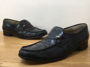 D4B043*ma Rely Marelli натуральная кожа черный бизнес обувь 25.5cm EEE 4793