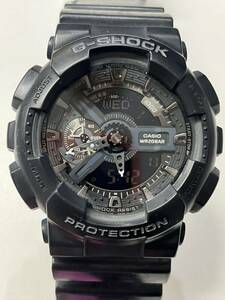 A4A013◆ カシオ CASIO G-SHOCK 黒色 アナデジ 腕時計 GA-110