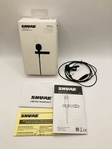 【ジャンク品】 国内正規品 SHURE MVL 無指向性コンテンサー・ラヘリア・マイクロホン MVLブラック 