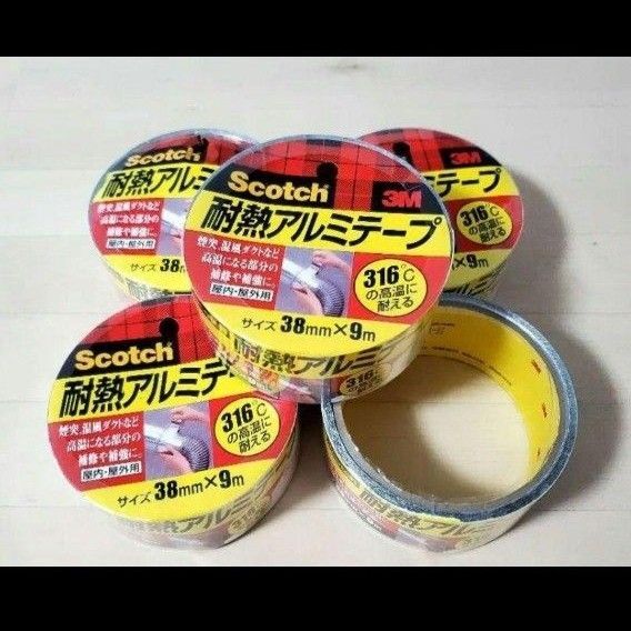 【Scotch】耐熱アルミテープ 3M 38mm×9m 5個