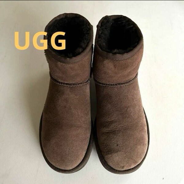 UGG アグ　クラシックミニ　ムートンショート　ブーツ　ブラウン　6 23cm