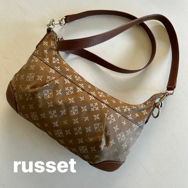 百貨店購入【russet】　ラシット　クロスボディ　ナイロン　ミニ　ショルダーバッグ
