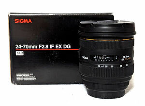 SIGMA 24-70mm F2.8 IF EX DG HSM シグマ SAマウント フルサイズ フルフレーム カメラ ズームレンズ 【中古品】