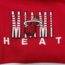 アディダス NBA トラックジャケット 刺繍ロゴ XL ブラック黒赤 マイアミ_画像6