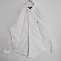 ポロバイラルフローレン XL BDシャツ 白 ホワイト 人気カラーポニー刺繍_画像3