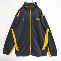 NIKE ナイキ トラックジャケット XL グレー サッカーチーム 黄色7400_画像2