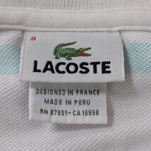 LACOSTE ラコステ ボーダーポロシャツ 3XL ホワイト 白 ブルー 青_画像5