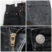 リーバイス550 Levis W36 ブラックデニムパンツ 黒 90s 7751_画像7