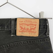 W42 Levi's リーバイス550 ブラックデニム バギーパンツ ルーズ 黒_画像4